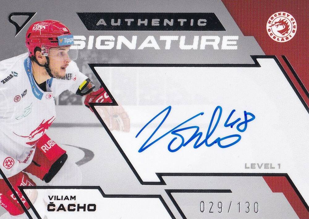 AUTO karta VILIAM ČACHO 23-24 SZ ELH Ser. 2 Authentic Signature Level 1 /130